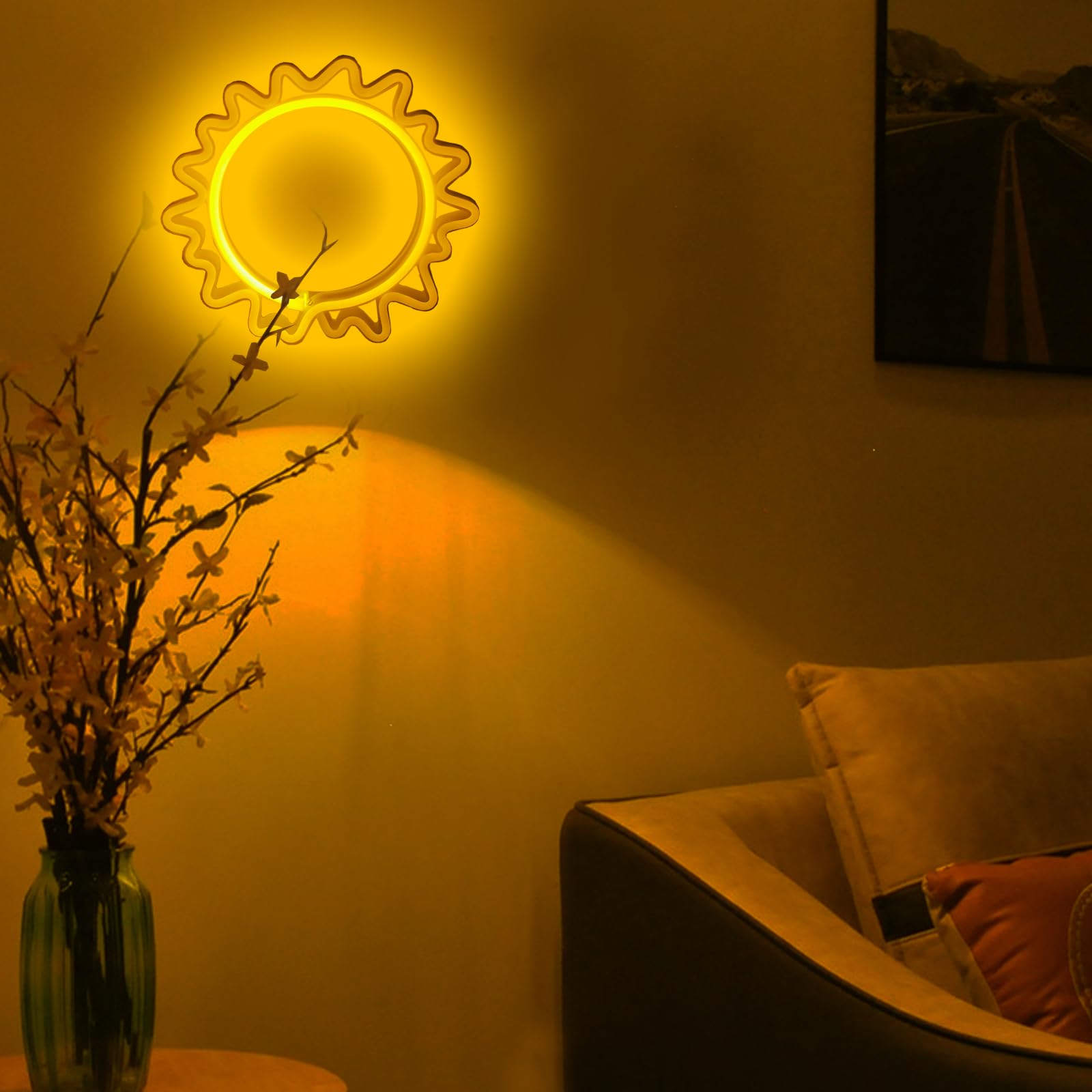 Amazon.com: Sun Neon Sign for Wall Decor Aesthetic Yellow Sun Neon